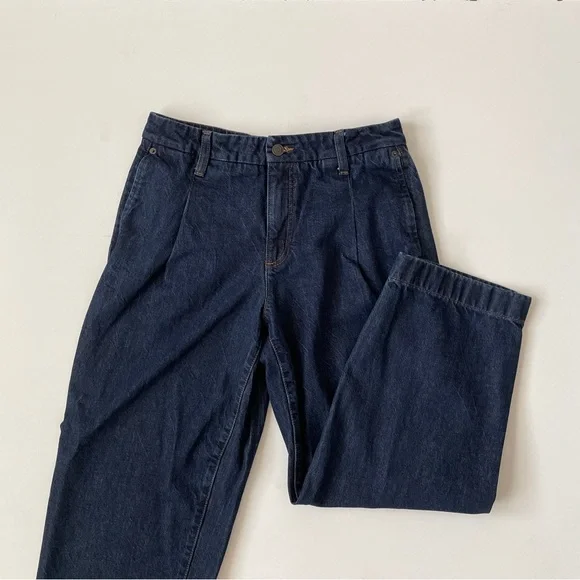 Banana Republic Luxe Mid Rise Straight Denim Jeans Dark Wash, Size 28/6 Regular - Picture 11 of 14